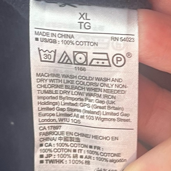 GAP Men's Chamois Button Up Shirt Sz XL Navy Blue Soft Overshirt - Picture 9 of 15